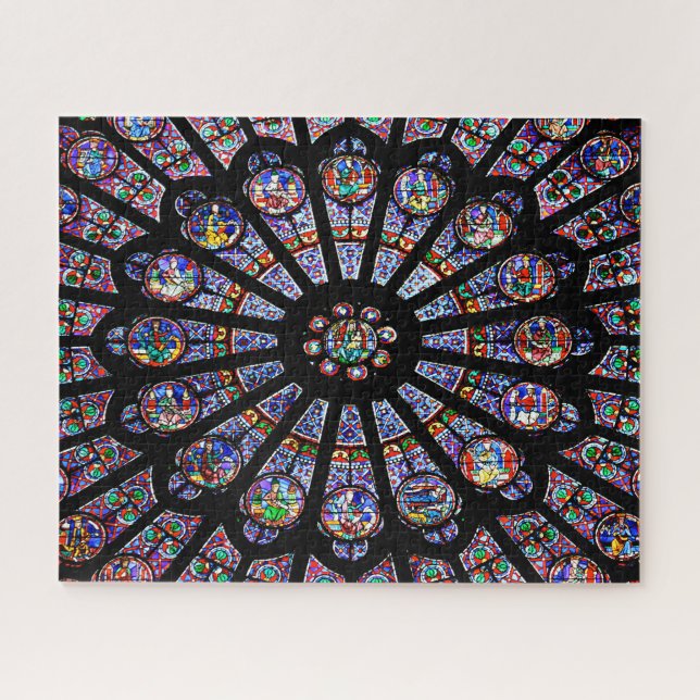 Notre-Dame-Kathedralen-buntes Buntglas (Horizontal)