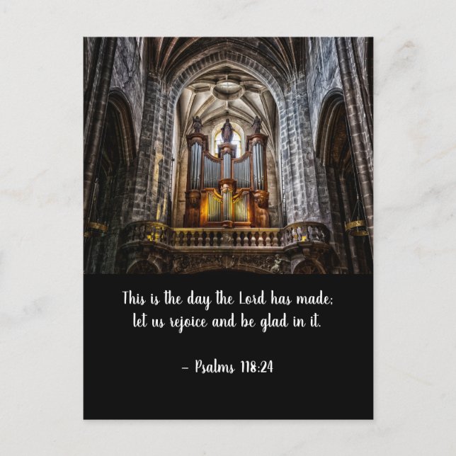 Notre Dame Organ und Psalms Verse Postkarte (Vorderseite)