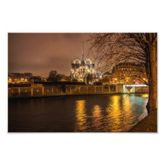 Notre Dame Paris at Night - Fotodruck