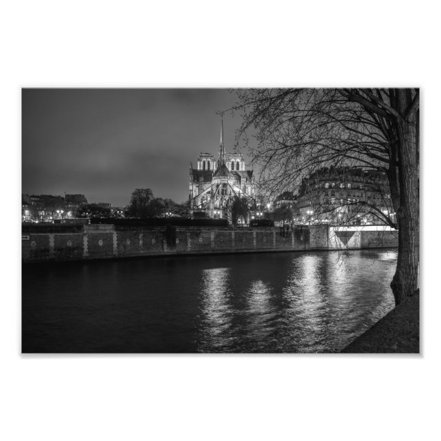 Notre Dame Paris auf der Seine - Fotodruck (Vorne)