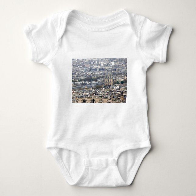 Notre Dame Paris Frankreich Baby Strampler (Vorderseite)