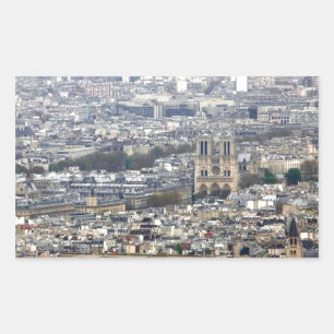 Notre Dame Paris Frankreich Rechteckiger Aufkleber