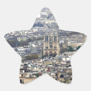 Notre Dame Paris Frankreich Stern-Aufkleber