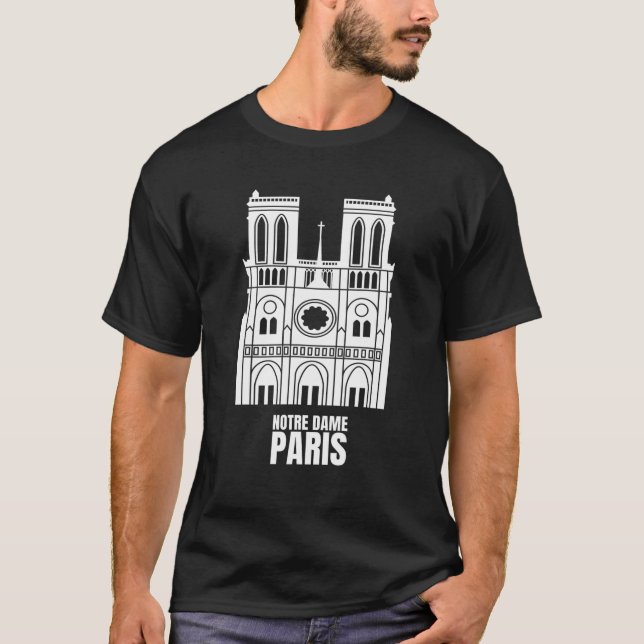 Notre Dame Paris Frankreich T Shirt Französische K (Vorderseite)