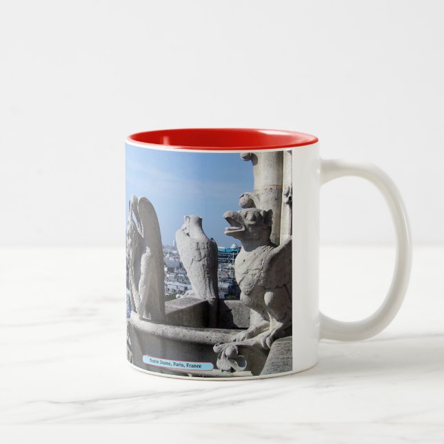 Notre Dame, Paris, Frankreich Zweifarbige Tasse (Rechts)