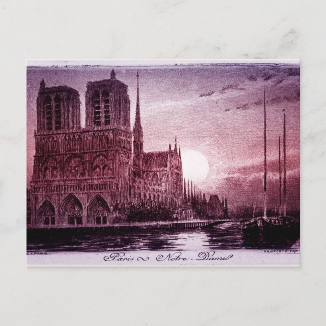 Notre Dame Paris Postkarte (Vorderseite)