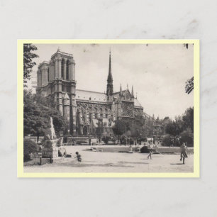 Notre Dame, Paris Vintage Postkarte