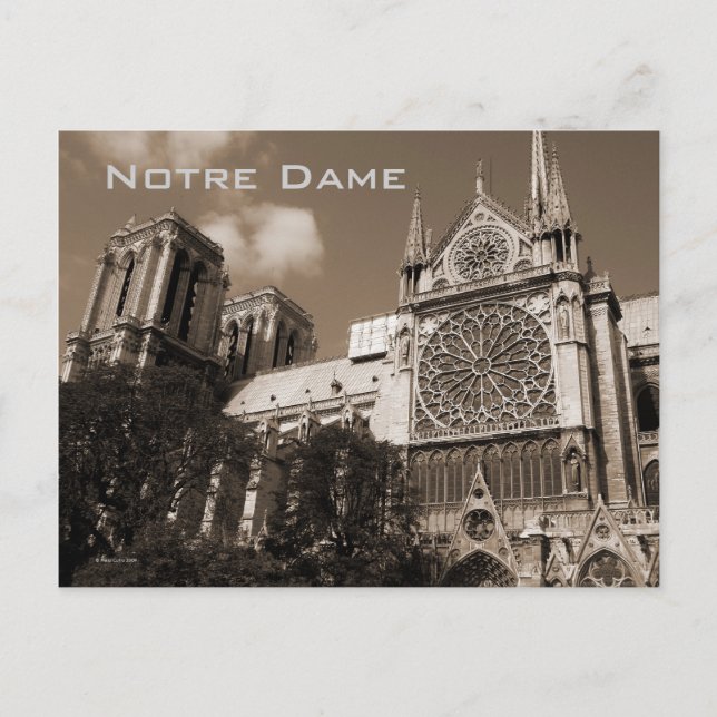 Notre Dame Postcard Postkarte (Vorderseite)