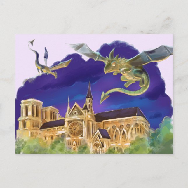 Notre-Dame-Postkarte Postkarte (Vorderseite)