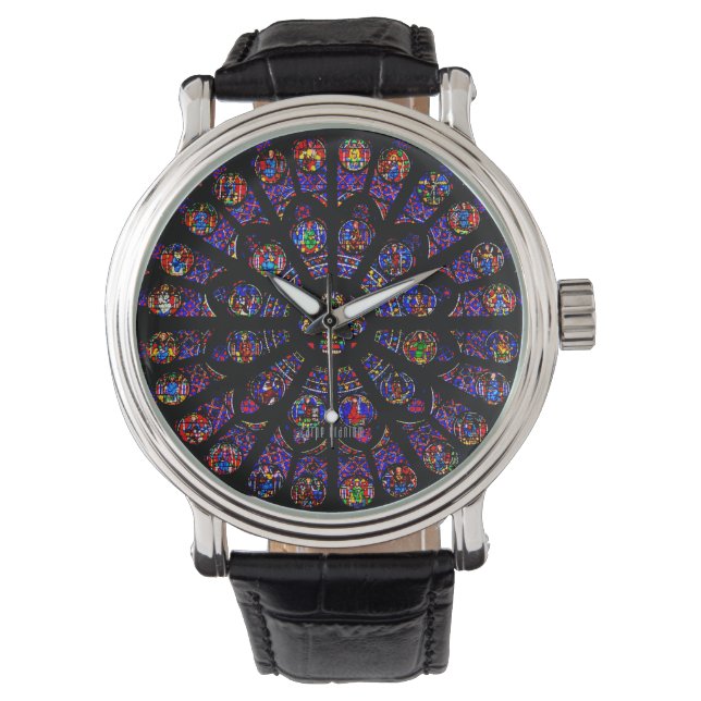 Notre Dame South Rose Window Armbanduhr (Vorderseite)
