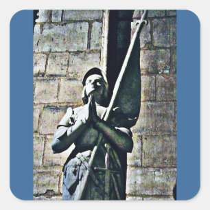 Notre Dame Statue CB Quadratischer Aufkleber
