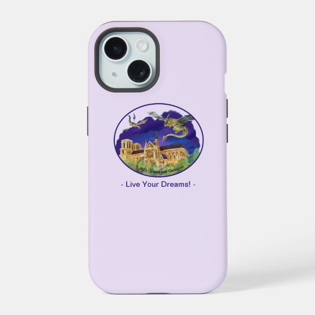 Notre Dame Tough Case - Dreams (Verschiedene) iPhone 15 Hülle (Rückseite)