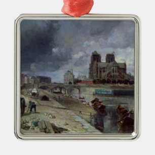 Notre-Dame von Quai de la Tournelle, 1852 Silbernes Ornament