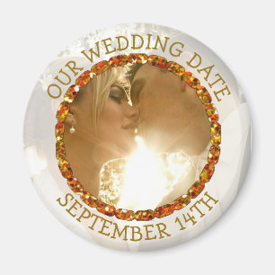 Notre date de mariage Magnet de rappel personnalis