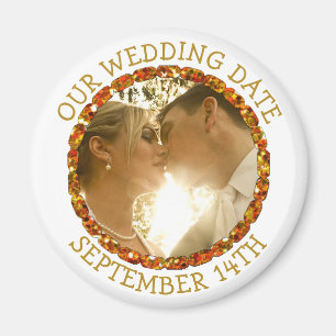 Notre date de mariage Magnet de rappel personnalis