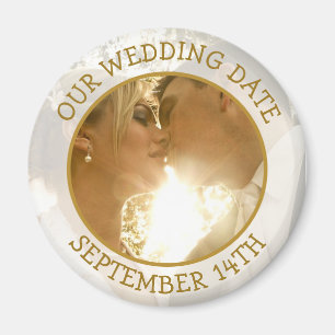 Notre date de mariage Magnet de rappel personnalis