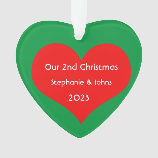 Notre deuxième Noël Ensemble 2023 Mignons Coeur Ro (devant)
