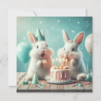 Notre drôle de lapin, invitation d'anniversaire de