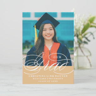 NOTRE ÉLÉGANT SCRIPT GRAD CARTES D'INVITATION À