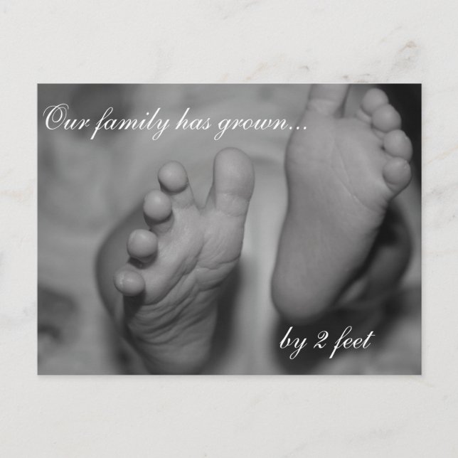 Notre famille a grandi de 2 pieds Nouvelle carte p (Devant)