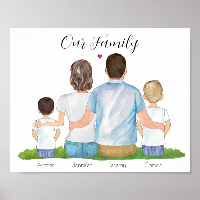 Notre famille Impression personnalisée, Poster de  (Devant)