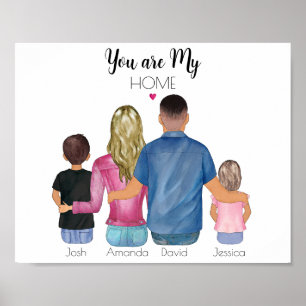 Notre famille Impression personnalisée, Poster de
