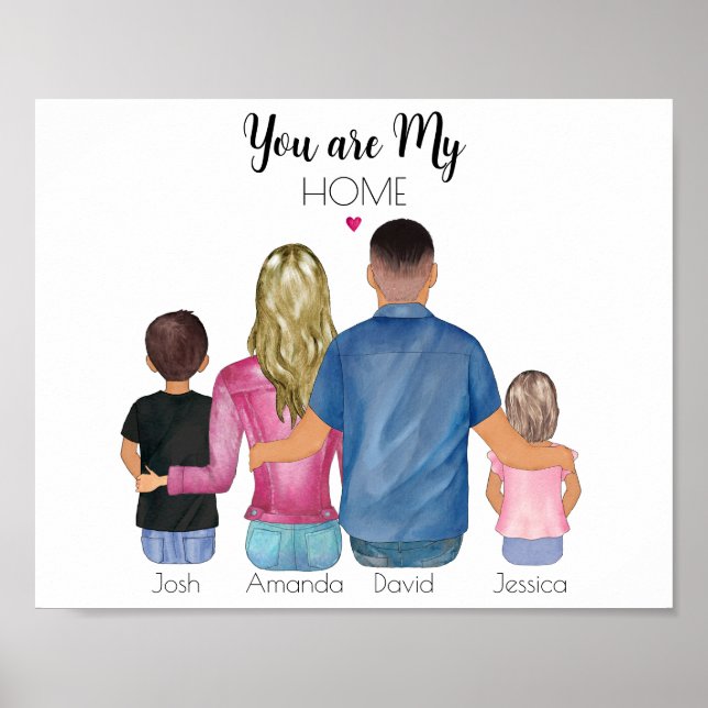 Notre famille Impression personnalisée, Poster de  (Devant)