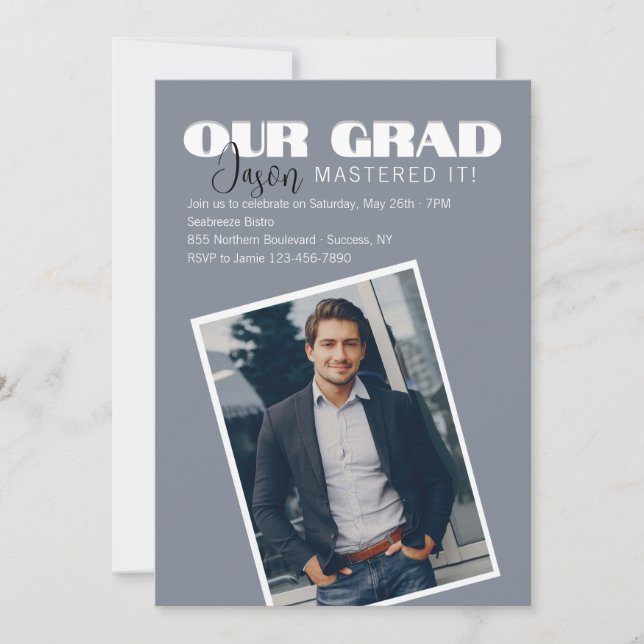 Notre Grad Photo Graduation Invitation (Devant)