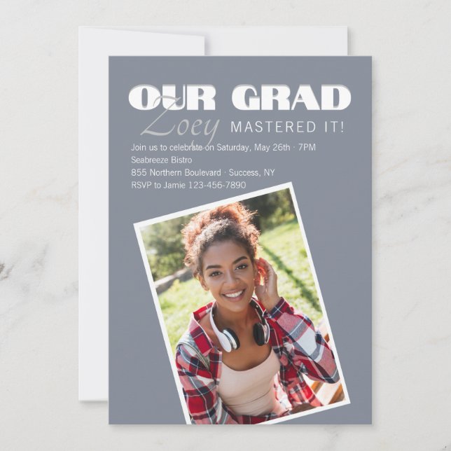 Notre Grad Photo Graduation Invitation (Devant)