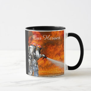 "Notre héros" Mug, pompier soutien Café Mug
