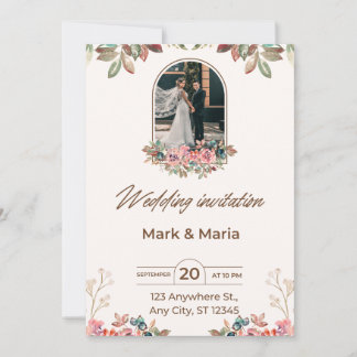 Notre histoire d'amour : une Faire-part de mariage