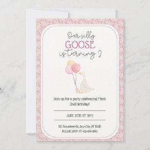 Notre invitation à l'anniversaire de Silly Goose