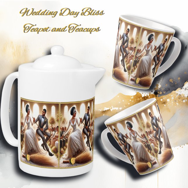 Notre Jour De Mariage Bliss Élégant Latte Mug (Créateur téléchargé)