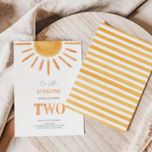 Notre Little Sunshine Invitation du 2e anniversair