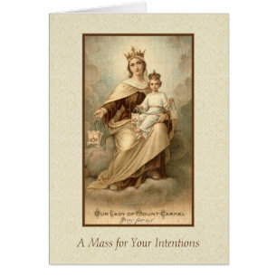 Notre Madame de carte de offre de la masse du mont