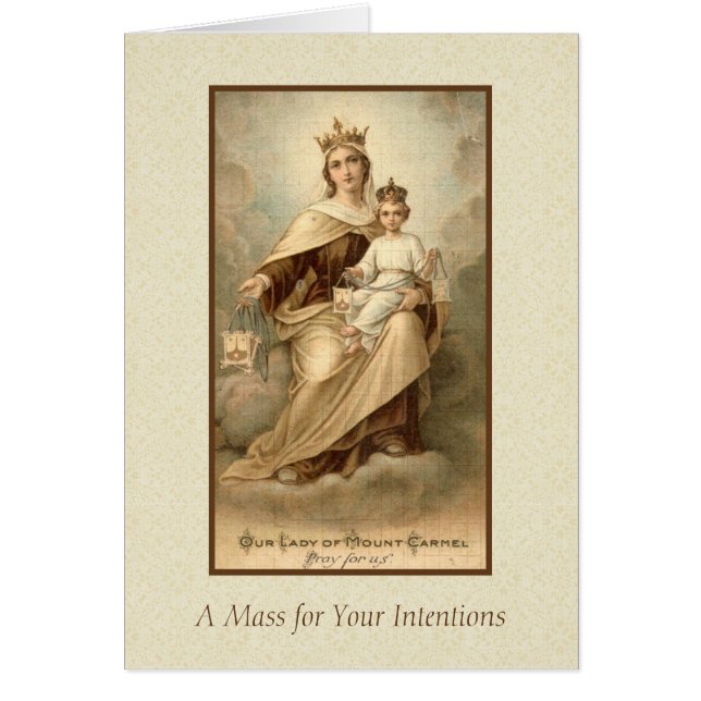 Notre Madame de carte de offre de la masse du mont (Devant)