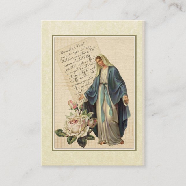 Notre Madame de carte sainte de Memorare de grâce (Devant)