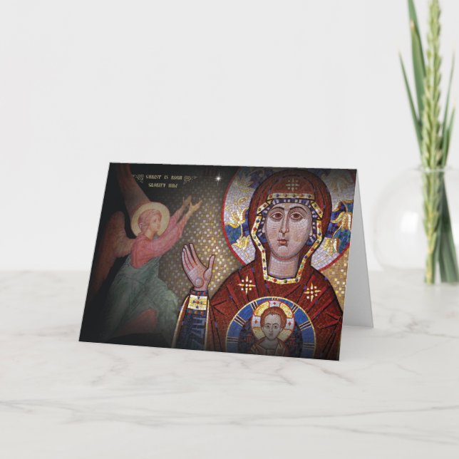 Notre Madame de la carte de Noël de signe (Devant)
