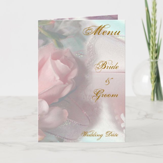 Notre mariage - Carte de menu de restaurant (Devant)