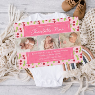 Notre meilleur Faire-part d'arrivée Cherry Girl