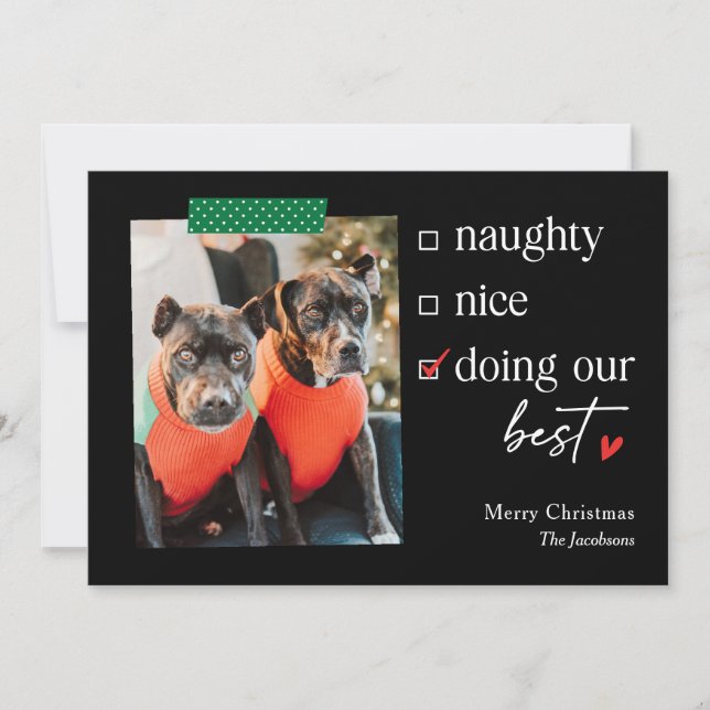 Notre meilleure carte de vacances de Noël COULEUR  (Devant)