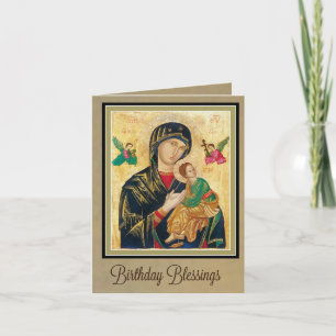 Notre Mère de Perpétuel Secours Carte d'anniversai