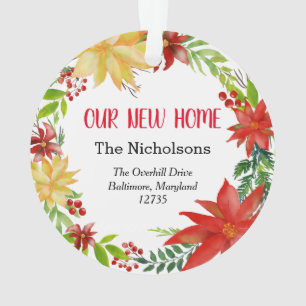 Notre nouvelle maison Poinsettia Wreath