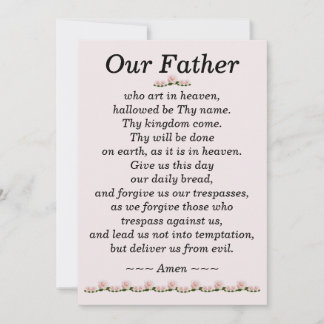 Notre Père Prière Matthieu 6:9-13 Carte