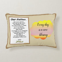 Notre Père Prière Matthieu 6:9-13 Coussin à deux v