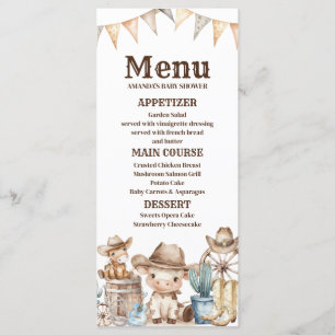 Notre petit Baby shower Cactus Desert Menu