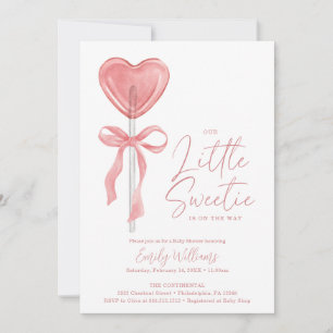 Notre petit Baby shower Saint-Valentin Invitation