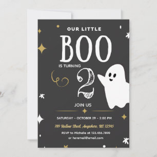 Notre petit Boo a deux ans Invitation