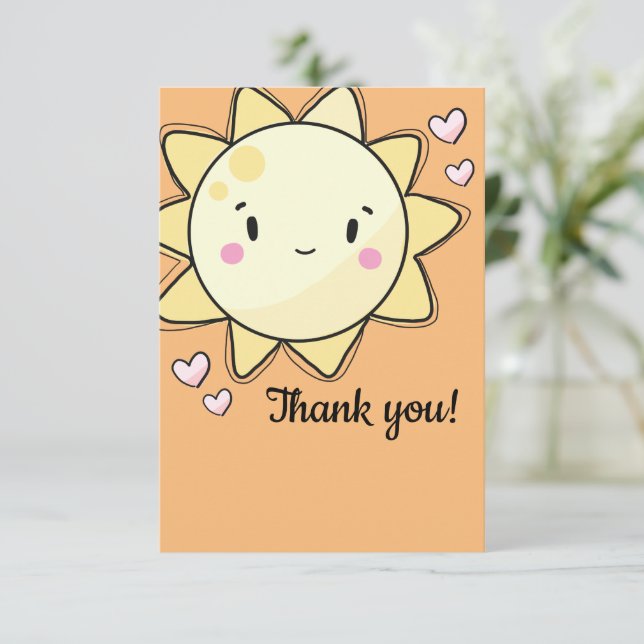Notre petit Carte de remerciements Sunshine Girls (Debout devant)