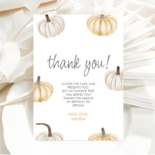 Notre Petit Citrouille Cute Boho Carte de remercie